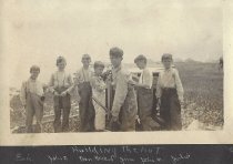 Building the Hut, Eric, John R., Dan, Herbert, Jim, John M. & Julio