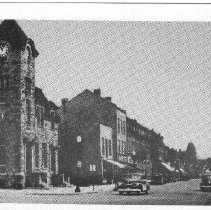 Fergus Post Office and stores on north side of St. Andrew St., Fergus, ca.1945
