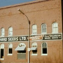 Pritchard Seeds building, Elora Street, Harriston, Ontario, 1973.