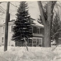 Stone house on corner of Church Square and Melville St. Elora, ca.1970.