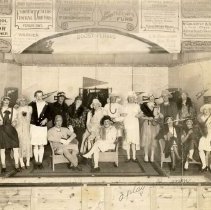 ph 18404 Seventeen men dressed as women, Fergus theatre group, ca. 1930.