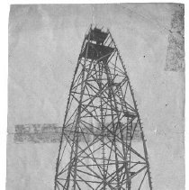 Geodetic survey tower near Arkell, ca. 1915
