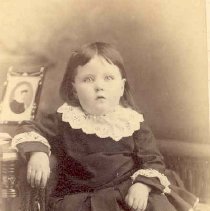 Ada Currie, Ospringe, Erin Twp., as a young girl, ca.1890.