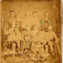 Framed print: Fergus Lacrosse Team, 1867.