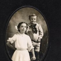 Children, Ola and Norman Hollinger of Arthur, Ontario, ca.1890.