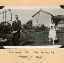 Mr. and Mrs. McCormick on their wedding day, ca. 1930