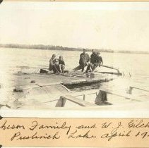 W.J. Gilchrist and Aitcheson family at Puslinch Lake, April 1928
