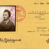 ph 23062: Mitgleids-Karte B, Willi, ca.1932.