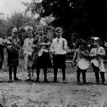 Clifford children with band instruments, ca.1916.
