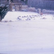 ph 18241_1 View of architectural elements in gardens, 9 Feb. 1989.