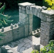 ph 18242_19 Stone archway and surrounding trees, Sept. 1993.