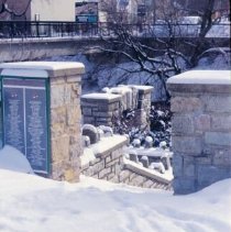 ph 18246_12 Snow around entrance to staircase, February 1999.