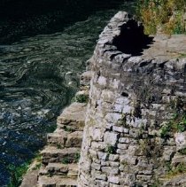 ph 18247_2 Looking down at river and stone staircase, 22 September 2003.