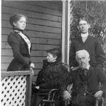 Dr. James Clyde Wallace and family of Alma, photograph, ca. 1880.