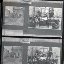 Students of Fergus High School, ca. 1918; Hugh Black Sawmill, Fergus, ca. 1900