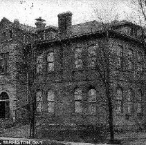 Exterior of Harriston Public School, ca.1900.