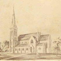 Portion of album; Francis Shanly, C.E.; Detail of St. George's church, Guel