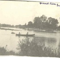 Eagle Place, Grand River showing 2 members of Cragg family, of