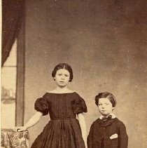Young boy and girl, Gray children of Elora, Ontario, ca.1875.