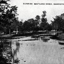 Sunrise on Maitland River, Harriston, Ontario, 1908.