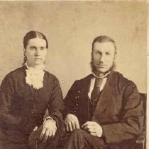 Unidentified man and woman presumed to be related to Cragg family of