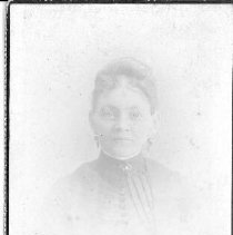 Unidentified young woman who may be related to the Jackson family, Rockwood, ON, ca. 1880.