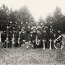 Fergus Brass Band taken summer of 1920 at Port Stanley.