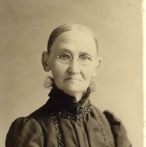 Hannah Thompson McCrae, wife of Alex McCrae, tavern keeper of McCrae's Corners, Alma ON, ca. 1880.