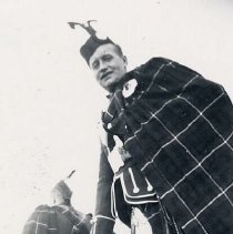 Men in highland costume, Fergus Highland Games ca. 1950