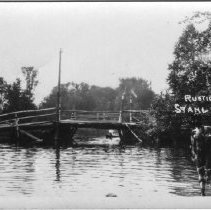 Rustic Bridge in Stanley Park, Erin, Ontario, ca. 1910.