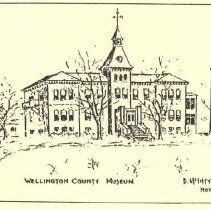 WCMA. Pen and ink sketch, D. McIntyre, Nov. 1982.