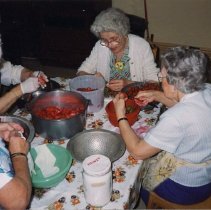ph 14844d1 preparing strawberries, 1990.