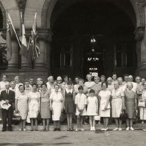 ph 14808 Elora WI at Parliament buildings, June 1968.