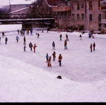 ph 14809g Heritage Day, Elora 1975: ice skating.
