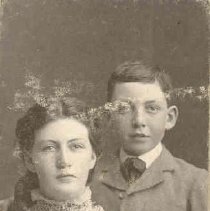 Ada Currie and brother Alexander Errett Currie of Ospringe, Erin Twp, 1898.