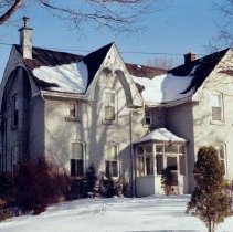 Brick house at 159 Glasgow Street in Guelph, Ontario, 1972.