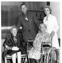 Ray and Ruth Wightman, Miss G.M. Taylor, Miss Aitcheson, 1975