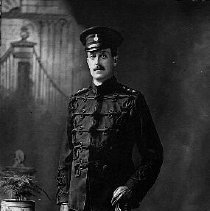 Dr. W. Perry in military uniform, Mount Forest, ca. 1915