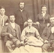 Group photograph of the Wilkinson family, Mount Forest[?], ca.1890.