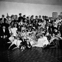 Coyne House Valentine's Day party attendees in costume, Mount Forest, ca. 1915.