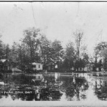 Stanley Park, lake and landing stage, Erin, 1907.