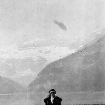 Woman at Lake Louise, Alberta, photograph, 1920.