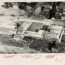 Aerial view of Groves Memorial Hospital, Fergus, ca. 1960