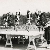 Highland dancers competing at Fergus Highland Games ca. 1950