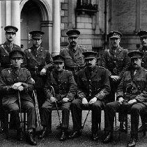 Portrait of Nine World War I officers, England, ca. 1915.