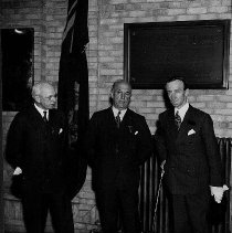 Lord Tweedsmuir et al at Royal Winter Fair plaque, photograph, 1956.