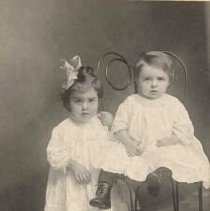 Portrait of a young boy and girl, Ridgetown, Ontario, ca. 1910.