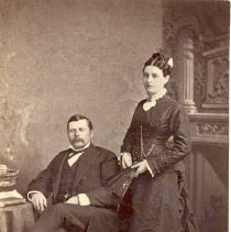Wedding portrait, David McMillan and wife Sarah Currie McMillan of Erin, 18