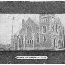 Melville Presbyterian Church, Fergus, postcard, 1911.