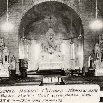 Interior of Sacred Heart Church, Kenilworth, Arthur Township showing